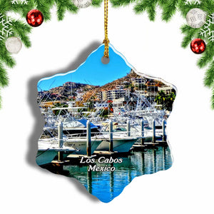 Mexico Cabo San Lucas Los Cabos Christmas Ornament 3 Inches Snow