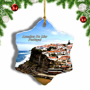 Portugal Azenhas Do Mar Christmas Ornament 3 Inches Snow