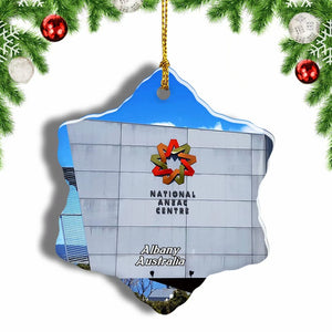 Australia National Anzac Centre Albany Christmas Ornament 3 Inches Snow