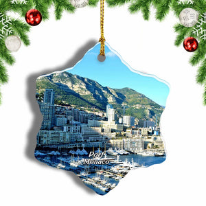 Monaco Port Christmas Ornament 3 Inches Snow