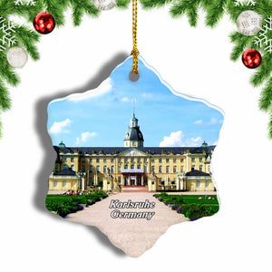 Germany Karlsruhe Palace Christmas Ornament 3 Inches Snow