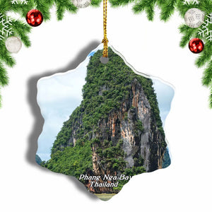 Thailand Phang Nga Bay Christmas Ornament 3 Inches Snow