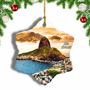 Brazil Rio De Janeiro Brazil Christmas Ornament 3 Inches Snow