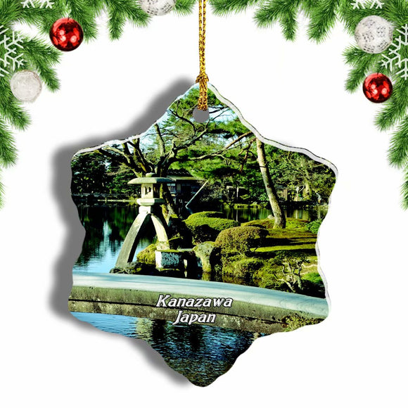 Japan Kenrokuen Garden Kanazawa Christmas Ornament 3 Inches Snow