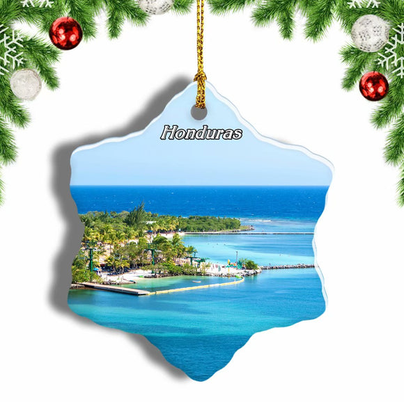 Honduras Bay Christmas Ornament 3 Inches Snow