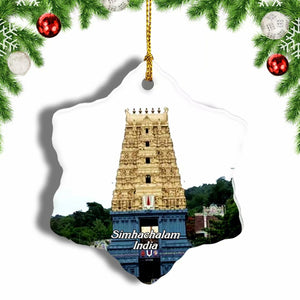 India Simhachalam Temple Christmas Ornament 3 Inches Snow