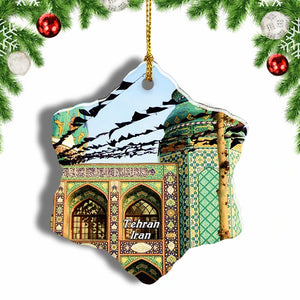 Golestan Palace Tehran Iran Christmas Ornament 3 Inches Snow