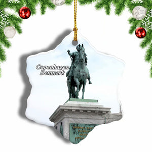 Denmark Frederiksberg Slot Copenhagen Christmas Ornament 3 Inches Snow