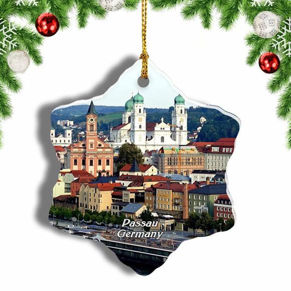 Germany St. Stephan's Cathedral Passau Christmas Ornament 3 Inches Snow