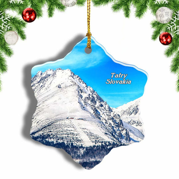 Slovakia Tatry Snow Christmas Ornament 3 Inches Snow