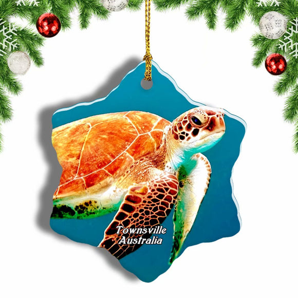 Australia Reef HQ Great Barrier Reef AquariumTownsville Christmas Ornament 3 Inches Snow