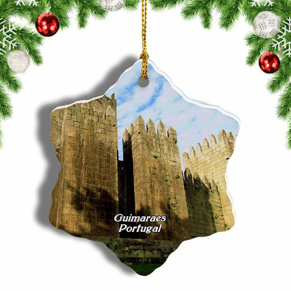 Portugal Guimaraes Christmas Ornament 3 Inches Snow