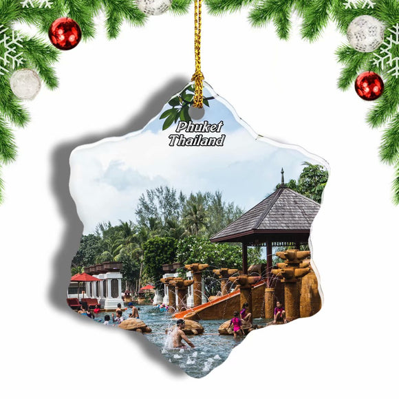 Thailand Phuket Christmas Ornament 3 Inches Snow