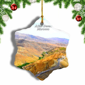 Morocco Atlas Desert Christmas Ornament 3 Inches Snow