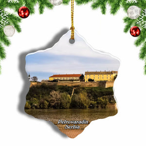 Serbia Petrovaradin Fortress Christmas Ornament 3 Inches Snow