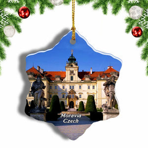 Czech Bohemia Valtice Castle Moravia Christmas Ornament 3 Inches Snow