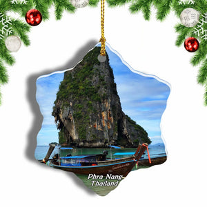 Thailand Phra Nang Christmas Ornament 3 Inches Snow