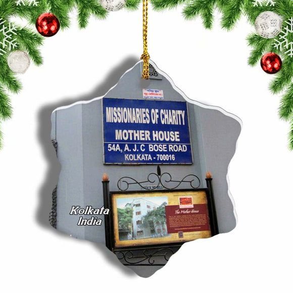 India The Mother House Kolkata Christmas Ornament 3 Inches Snow