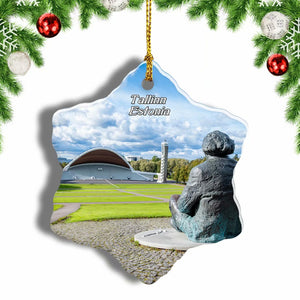 Estonia Singer Meadow Tallinn Christmas Ornament 3 Inches Snow