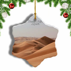 Algeria Tassili N'ajjer Christmas Ornament 3 Inches Snow