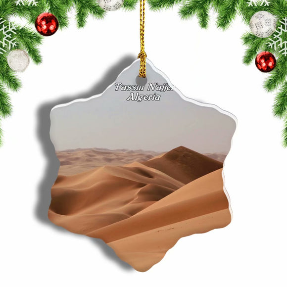 Algeria Tassili N'ajjer Christmas Ornament 3 Inches Snow