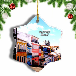 Brazil Pelourinho Salvador Christmas Ornament 3 Inches Snow