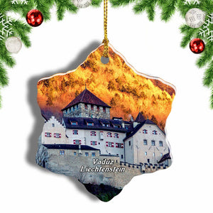 Liechtenstein Liechtenstein Christmas Ornament 3 Inches Snow