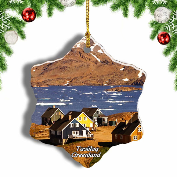 Greenland Denmark Tasiilaq Christmas Ornament 3 Inches Snow