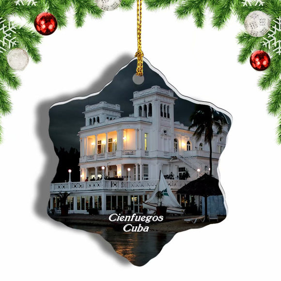 Cienfuegos Cuba Christmas Ornament 3 Inches Snow