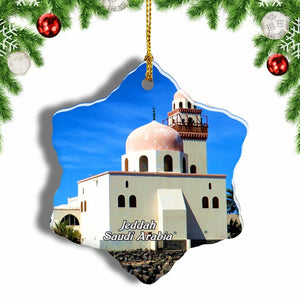 Floating Mosque Jeddah Saudi Arabia Christmas Ornament 3 Inches Snow