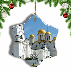 Russia Holy Assumption Cathedral Vladimir Christmas Ornament 3 Inches Snow