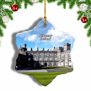 Ireland Kilkenny Castle Christmas Ornament 3 Inches Snow