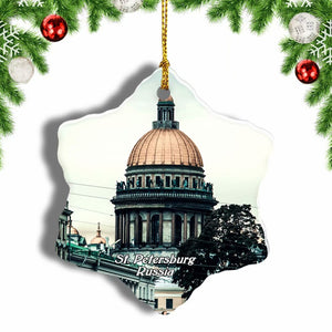 Russia The Museum Complex St. Isaac¡¯s Cathedral St. Petersburg Christmas Ornament 3 Inches Snow