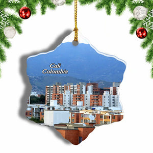 Colombia Cali Christmas Ornament 3 Inches Snow