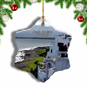 Uruguay Punta Del Este Christmas Ornament 3 Inches Snow