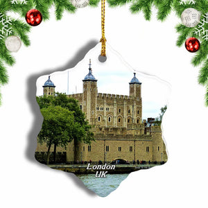 UK England London Tower Christmas Ornament 3 Inches Snow