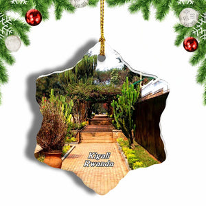 Kigali Rwanda Christmas Ornament 3 Inches Snow