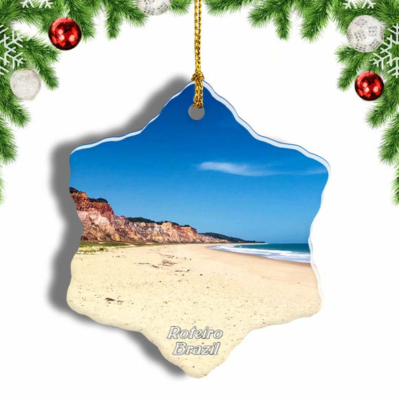 Brazil Gunga Beach Roteiro Christmas Ornament 3 Inches Snow