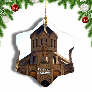 Yerevan Armenia Christmas Ornament 3 Inches Snow