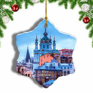 Golden Gate Kiev Ukraine Christmas Ornament 3 Inches Snow