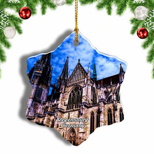 Germany Cathedral of St Peter's Regensburg Christmas Ornament 3 Inches Snow