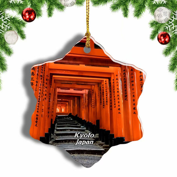 Japan Fushimi Inari-taisha Shrine Kyoto Christmas Ornament 3 Inches Snow