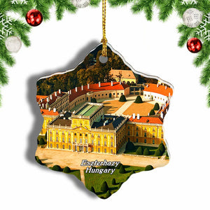 Hungary Esterhazy Castle Christmas Ornament 3 Inches Snow