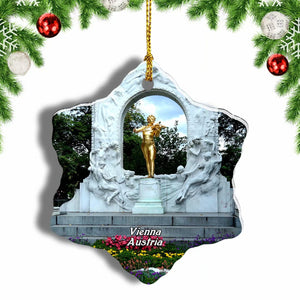 Austria City Garden Vienna Christmas Ornament 3 Inches Snow