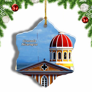 Granada Lake Nicaragua Christmas Ornament 3 Inches Snow