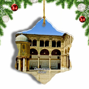 Israel Umayyad Mosque Damascus Christmas Ornament 3 Inches Snow