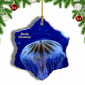 Germany Jellyfish Berlin Zoo Christmas Ornament 3 Inches Snow