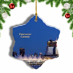 Canada Granville Island Vancouver Christmas Ornament 3 Inches Snow