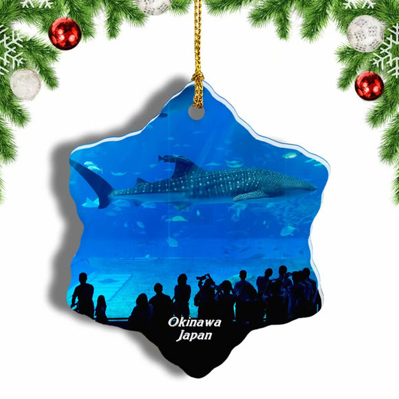 Churaumi Aquarium Okinawa Japan Christmas Ornament 3 Inches Snow