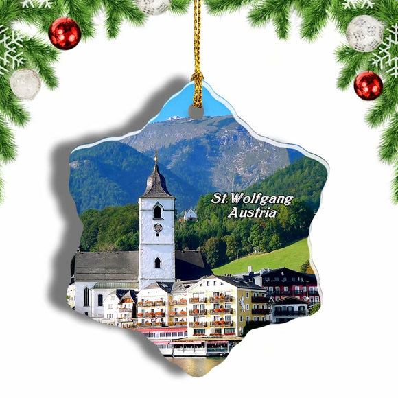 Austria St.Wolfgang Christmas Ornament 3 Inches Snow